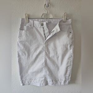 Tala White Jean Skirt  Size Large